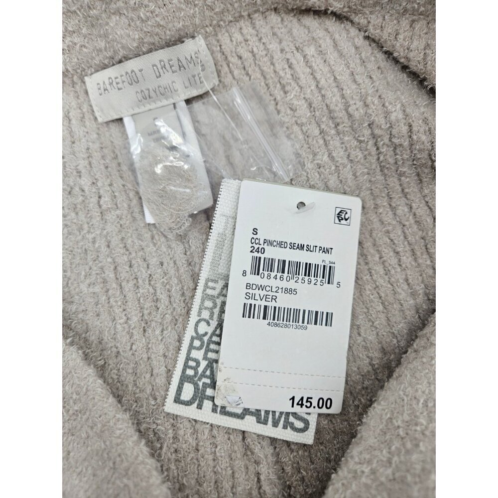 New Barefoot Dreams Cozy Chic Lite Pinched Seam Split Pant Womens S Silver - Picture 6 of 8